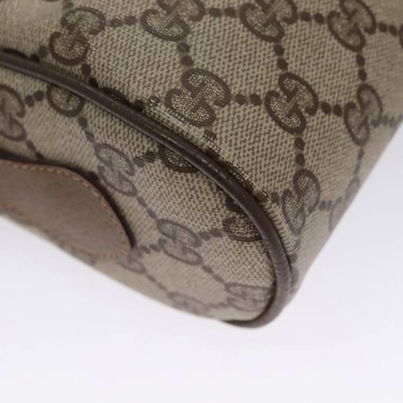GUCCI GG Supreme Web Sherry Line Shoulder Bag Pvc Beige Green Red - Picture 12 of 16